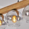 Koyoto Hängeleuchte Glas 15 cm Naturfarben, Schwarz, 4-flammig