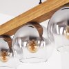 Koyoto Hängeleuchte Glas 15 cm Naturfarben, Schwarz, 4-flammig
