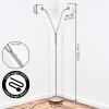 Karol Stehleuchte LED Nickel-Matt, 2-flammig