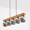 Koyoto Hängeleuchte Glas 15 cm Naturfarben, Schwarz, 5-flammig