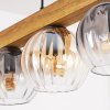 Koyoto Hängeleuchte Glas 15 cm Naturfarben, Schwarz, 5-flammig