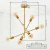 Bogno Deckenleuchte Gold, 6-flammig
