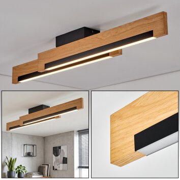 Inzino Deckenleuchte LED Naturfarben, Schwarz, 1-flammig