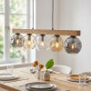 Ripoll Hängeleuchte Glas 15 cm Naturfarben, Schwarz, 5-flammig