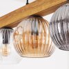 Ripoll Hängeleuchte Glas 15 cm Naturfarben, Schwarz, 5-flammig