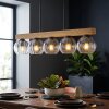 Koyoto Hängeleuchte Glas 15 cm Naturfarben, Schwarz, 5-flammig