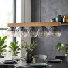 Koyoto Hängeleuchte Glas 15 cm Naturfarben, Schwarz, 5-flammig