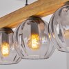 Koyoto Hängeleuchte Glas 15 cm Naturfarben, Schwarz, 5-flammig