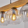 Koyoto Hängeleuchte Glas 15 cm Naturfarben, Schwarz, 5-flammig