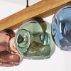 Ripoll Hängeleuchte Glas 15 cm Naturfarben, Schwarz, 5-flammig