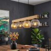Ripoll Hängeleuchte Glas 15 cm Naturfarben, Schwarz, 4-flammig