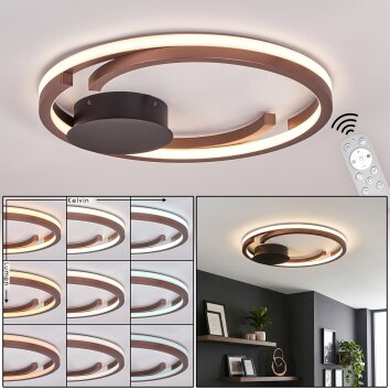 Miral Deckenleuchte LED Bronze, 1-flammig, Fernbedienung