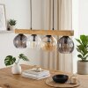 Koyoto Hängeleuchte Glas 15 cm Naturfarben, Schwarz, 4-flammig