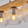 Koyoto Hängeleuchte Glas 15 cm Naturfarben, Schwarz, 4-flammig