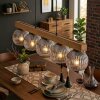 Ripoll Hängeleuchte Glas 15 cm Naturfarben, Schwarz, 5-flammig