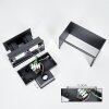 Almodofa Außenwandleuchte 2-er Set LED Anthrazit, 1-flammig, Bewegungsmelder