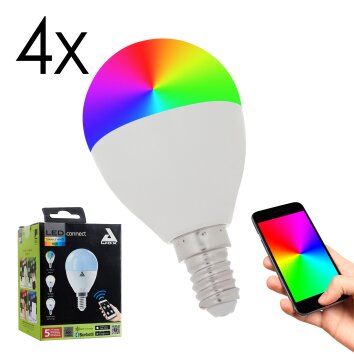 LED E14 4er Set 5 Watt 6500 Kelvin 400 Lumen