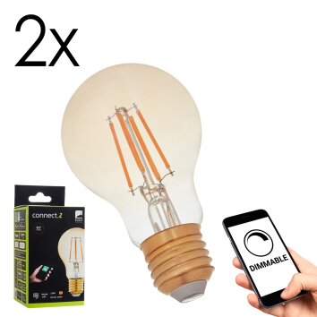 LED E27 2er Set 5,5 Watt 2200 Kelvin 500 Lumen