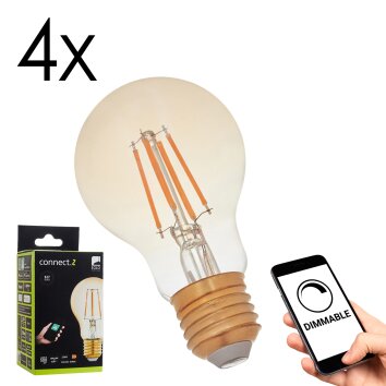 LED E27 4er Set 5,5 Watt 2200 Kelvin 500 Lumen