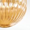 Chehalis Deckenleuchte Glas 12 cm, 15 cm Bernsteinfarben, Chrom, Rauchfarben, 3-flammig