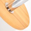 Skandinavischer Wandspot Olaris mit rundem Holz-Wandhalter, dreh- und schwenkbar