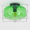 Boza Deckenleuchte mit grünem Glasschirm Ø 28 cm, modern im Retro Vintage Stil