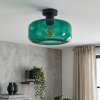 Boza Deckenlampe mit bauchigem dunkelgrünem Glasschirm ø 28 cm, E27