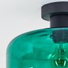 Boza Deckenlampe mit bauchigem dunkelgrünem Glasschirm ø 28 cm, E27