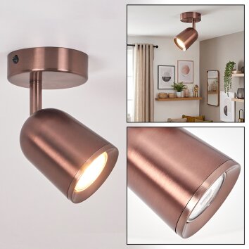 Lemak LED Deckenspot Bronze GU10, dreh- und schwenkbarer Deckenstrahler