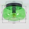 Moderne runde Deckenleuchte Boza mit grünem Glasschirm, ø 28 cm, E27