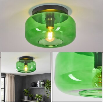 Boza Vintage Deckenlampe mit grünem Glasschirm Ø 28 cm, E27, modern