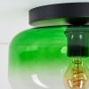 Boza Glas Deckenleuchte mit grünem Farbverlauf, runder Glasschirm Ø 28 cm