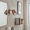 Lemak LED Wandspot GU10 in Bronze, dreh- und schwenkbarer Metallspot für innen