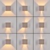Moderne Up-&-Down-Wandleuchte Badajoz im 2er-Set, mit Lichtkegeln nach oben und unten