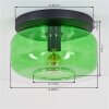 Boza Deckenleuchte mit grünem Glasschirm Ø 28 cm E27 Retro Vintage