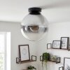 Gastor Deckenleuchte Kugel aus Rauchglas ø 25 cm, Retro Deckenlampe E27