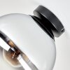 Gastor Deckenleuchte Kugel aus Rauchglas ø 25 cm, Retro Deckenlampe E27