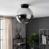 Gastor Rauchglas Deckenleuchte Kugel Ø 25 cm, E27 Glas-Deckenlampe modern