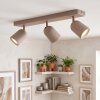 Lemak LED Spotleiste 3-flammig beige, moderne sandfarbene Metall-Spots schwenkbar