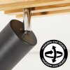 Velani schwenkbarer LED Deckenspot aus Holz und Metall, 2-flammig, GU10