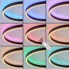 Narok LED Deckenleuchte im Ringdesign dimmbar mit Fernbedienung, Metall, 2400 Lumen