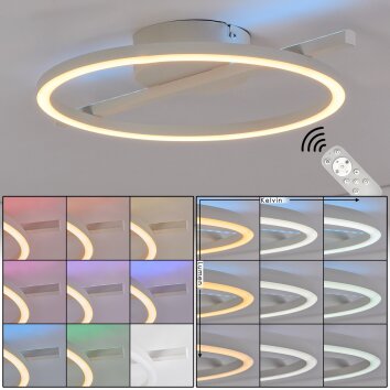 Runde LED-Deckenleuchte Narok mit Fernbedienung, Lichtfarbe einstellbar 2700-6500 Kelvin