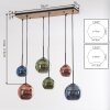 Koyoto Pendelleuchte mit bunten Glasschirmen Ø 15/20 cm, 6-flammig, E27