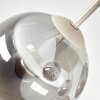 Gastor Deckenleuchte Rauchglas Kugel 5-flammig aus Metall in Sandfarben-Weiß