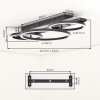 Kordex LED Deckenleuchte modern, Ring-Design mit Glitzereffekt, 1150 Lumen