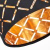 Tallaboa Wandspot mit Schalter, 2er-Set, goldfarbener Stoff-Lampenschirm mit Muster