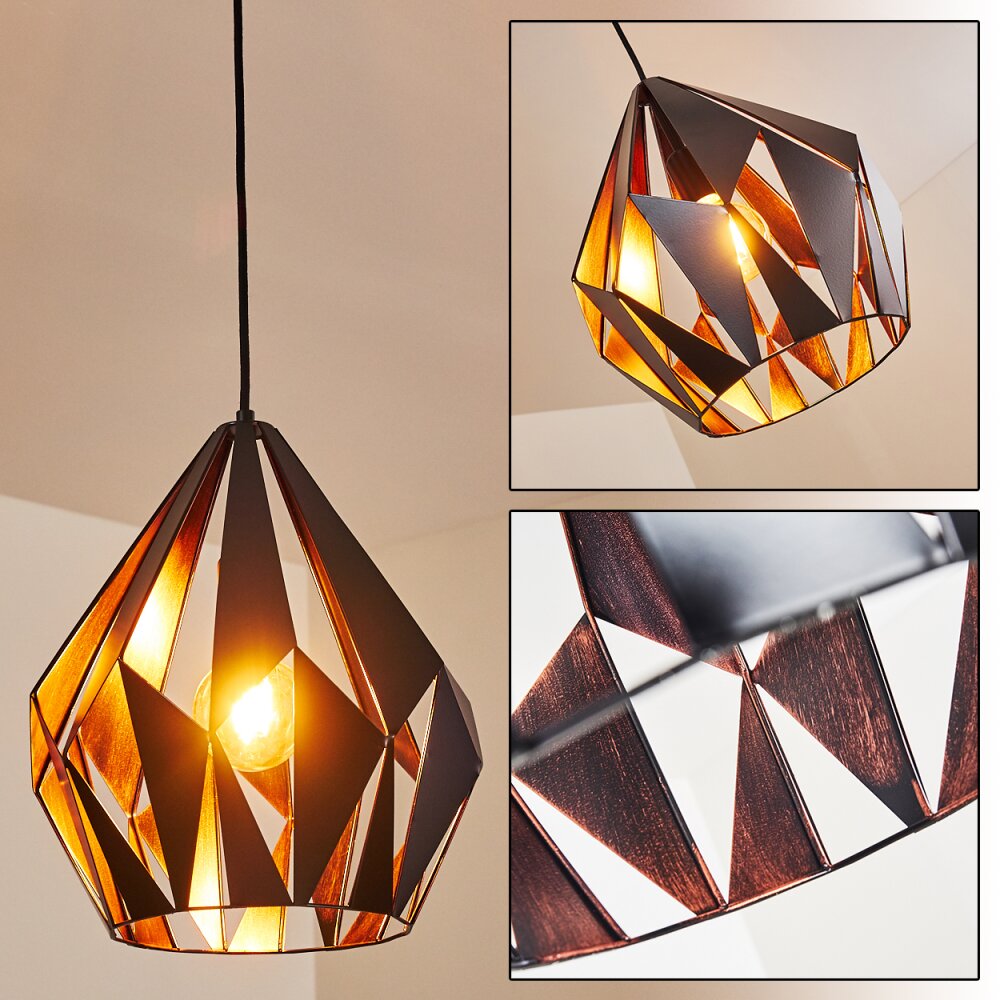 Marang Pendelleuchte Kupferfarben, Schwarz, 1-flammig main product photo