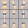 Tamarin LED Außenwandleuchte mit Bewegungsmelder, IP54, sandfarben, 2er-Set