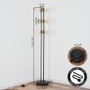 Voril 3-flammige Stehlampe aus Holz und Metall, 141,5 cm, E27, naturfarbene Holzdetails
