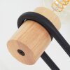 Voril 3-flammige Stehlampe aus Holz und Metall, 141,5 cm, E27, naturfarbene Holzdetails